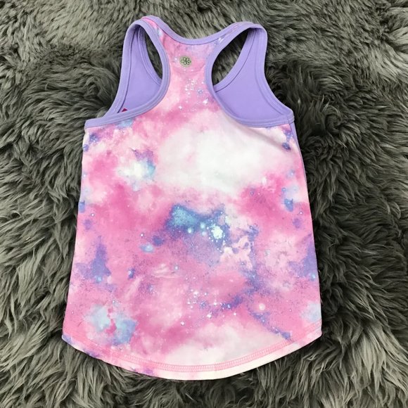 Jill | Girl's Active Tank Top | Purple | Galaxy | Size 2 - Picture 2 of 3